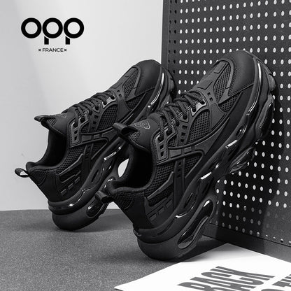 OPP men's shoes spring 2026 new air cushion shock-absorbing sports casual shoes ruffian handsome retro black samurai daddy trendy shoes