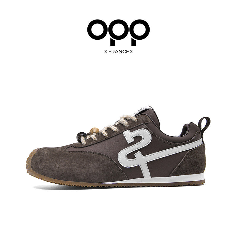 OPP men's shoes spring low-top lightweight leather versatile ruffian handsome Forrest Gump shoes outdoor leisure sports hiking and touring shoes