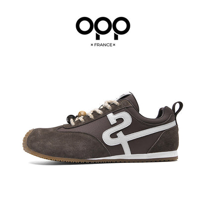 OPP men's shoes spring low-top lightweight leather versatile ruffian handsome Forrest Gump shoes outdoor leisure sports hiking and touring shoes