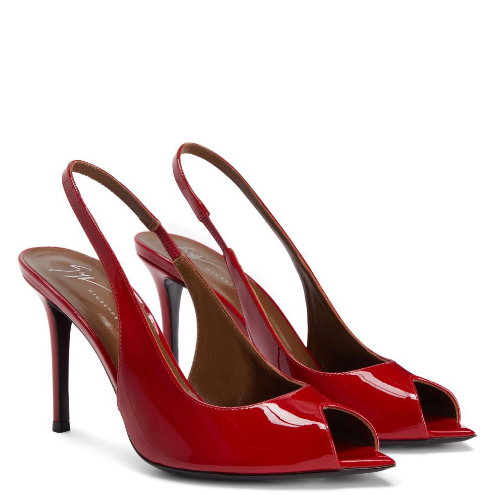 2026 summer new open-toe pointed fish mouth high heels stiletto heels and empty patent leather sandals for women cross-border European and American style