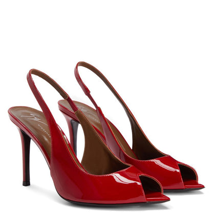 2026 summer new open-toe pointed fish mouth high heels stiletto heels and empty patent leather sandals for women cross-border European and American style
