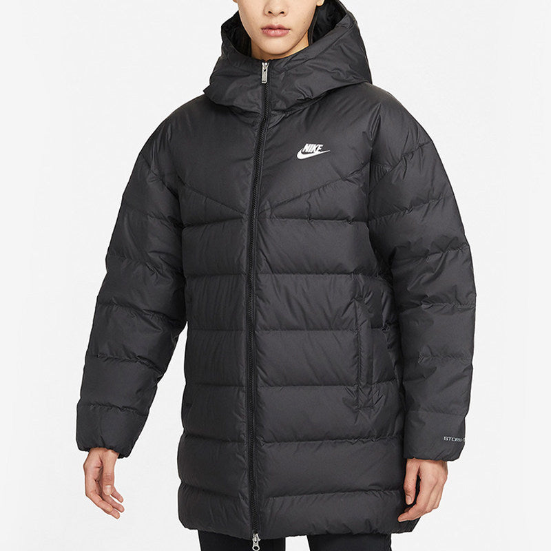 NIKE Women's Hooded Winter Midlength Casual Warm Jacket Jacket Down Jacket DQ6874-133-010