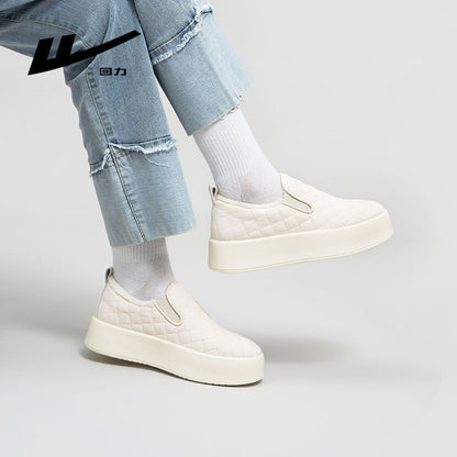 Pull-back solid color platform soles look tall and slim, women's board shoes are simple and versatile, one-foot pedals, casual shoes, pick up leaky clearance shoes