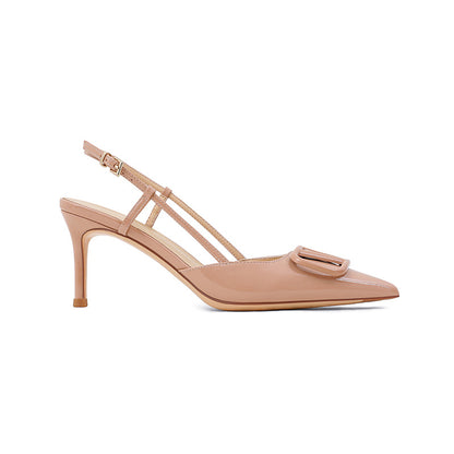 2026 Summer New French Sexy Pointed Toe Stiletto Heel High Heels Patent Leather Women's Sandals Guangdong Huizhou Fashion Boutique