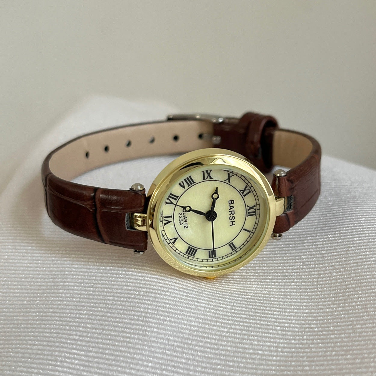 BARSH Roman vintage vintage women's vintage casual women's leather belt, elegant Western vintage watch