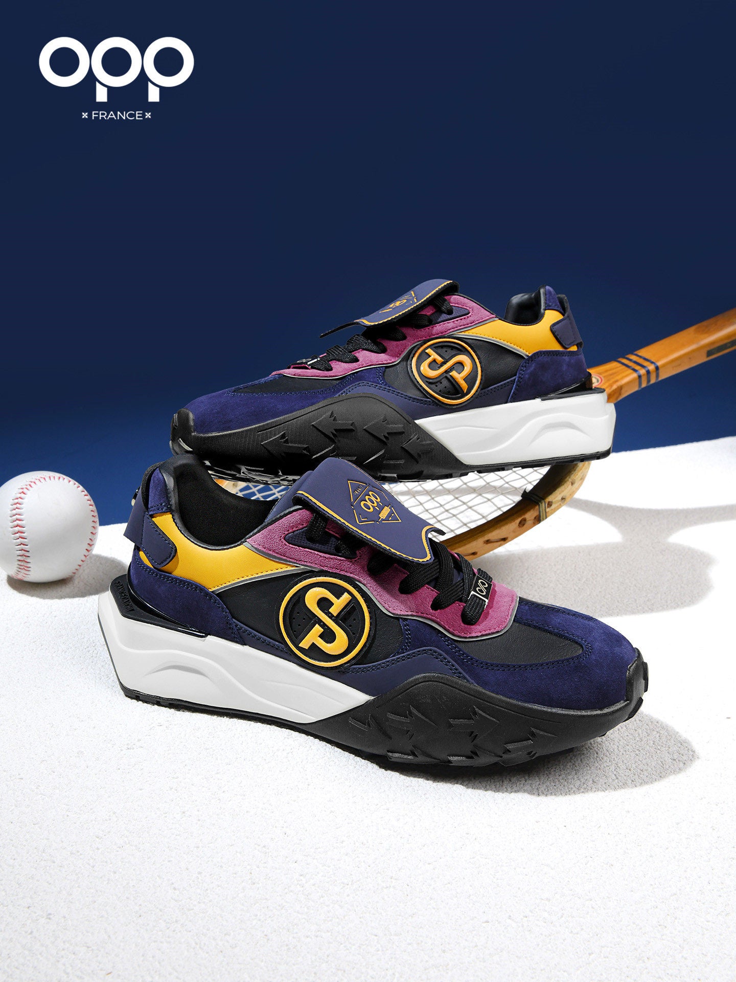 OPP Men's Forrest Gump Shoes Spring 2026 New Leather Shoes Versatile Sneakers Thick-soled Trendy Shoes Low-Top Casual Board Shoes