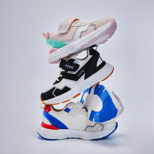 Pony PonySOHO-K Versatile Velcro Fashion Casual Vintage Sneakers for Boys and Girls 234K1SO56