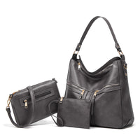 Dark gray three-piece suit