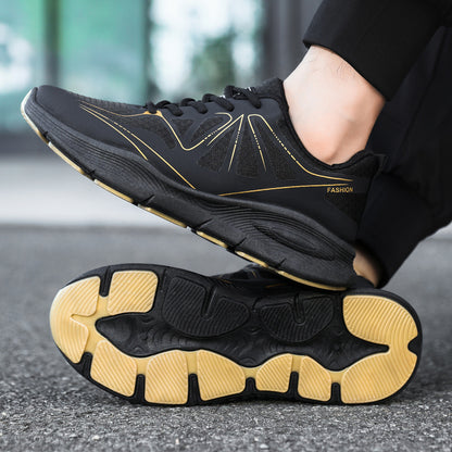 2025 Autumn New Men's Shoes Athleisure Shoes Simple Lightweight Fashion Trend Platform Daddy Shoes Cross-border Wholesale