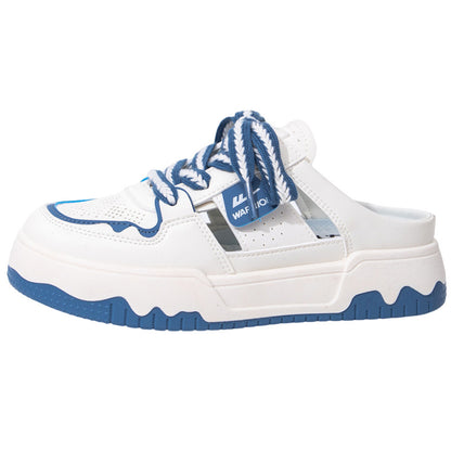 Pull-back toe half slippers women's summer wear 2026 new mesh shoes hollow breathable heelless platform shoes wholesale