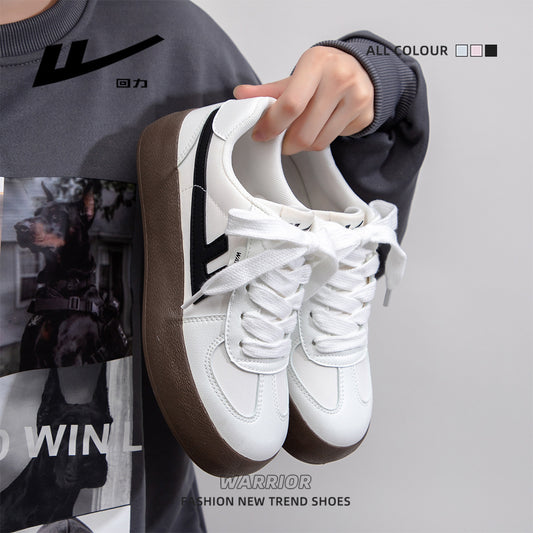 Pull-back shoes, couples, lightweight and energetic, retro German training shoes, rounded casual platform shoes, men's and women's shoes