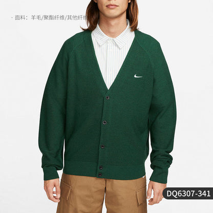 Nike/Nike Official Genuine Men's and Women's Comfortable, Casual and Breathable V-Neck Sweat Jacket DQ6307-010