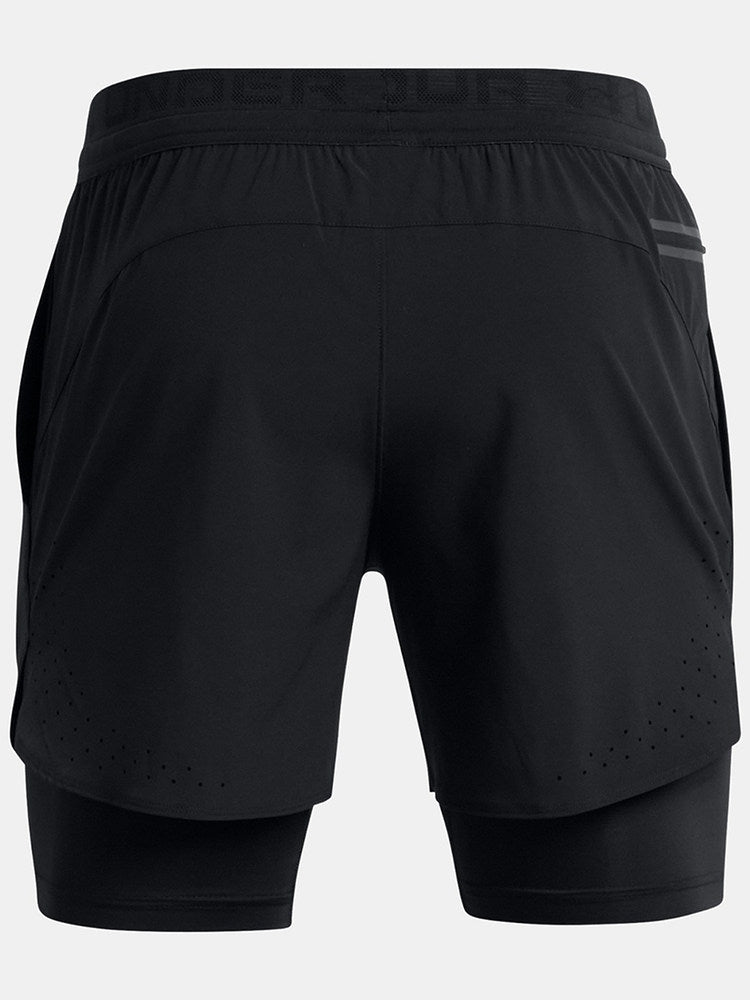 Under Armour UA Men's New Athleisure Fitness Breathable and Comfortable Black Woven Shorts 1378604-001