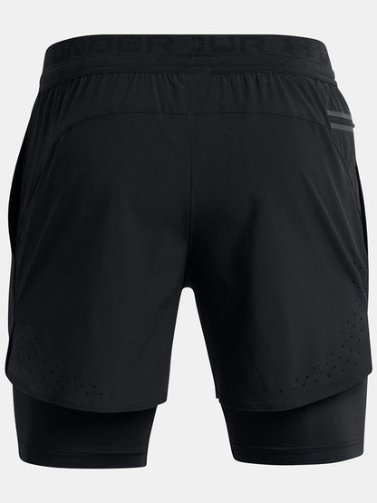 Under Armour UA Men's New Athleisure Fitness Breathable and Comfortable Black Woven Shorts 1378604-001