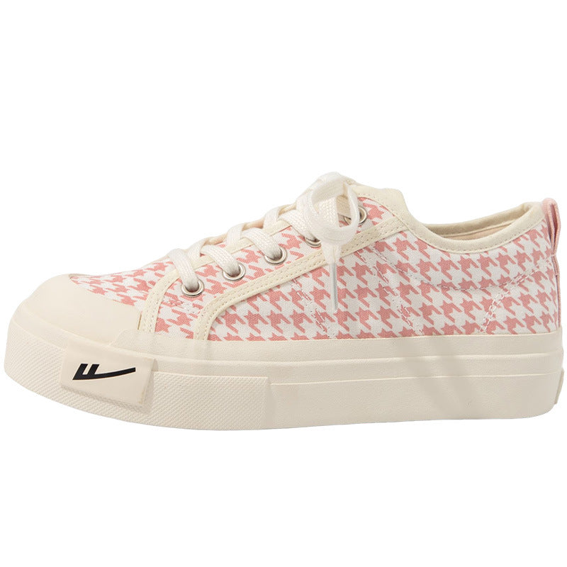 Pullback low-top solid color canvas shoes, Korean version student unisex couple shoes, fashionable, breathable, comfortable, and versatile platform shoes