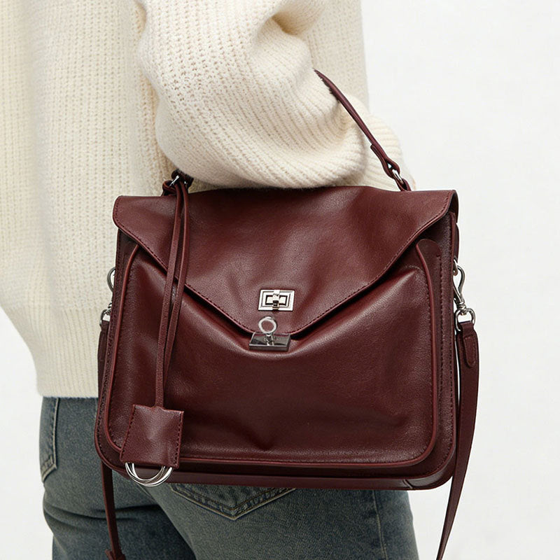 Bolsa fashion curtido vegetal couro macio luxo discreto Bolsa Grande capacidade para o dia a dia bolsa elegante Bolsa carteiro versátil Bolsa transversal