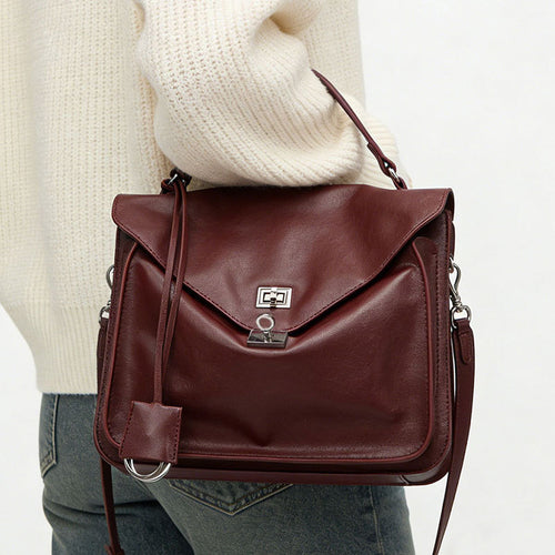Bolsa fashion curtido vegetal couro macio luxo discreto Bolsa Grande capacidade para o dia a dia bolsa elegante Bolsa carteiro versátil Bolsa transversal
