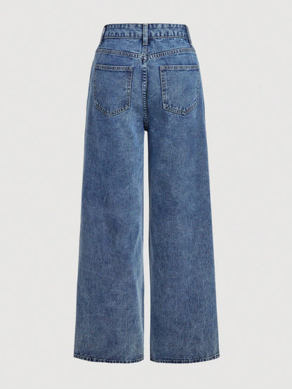 European and American Trade TK Bestselling Women's Pants, High-Waist Heavy-Duty Fashionable Rhinestone Design Long Jeans Women Jeans