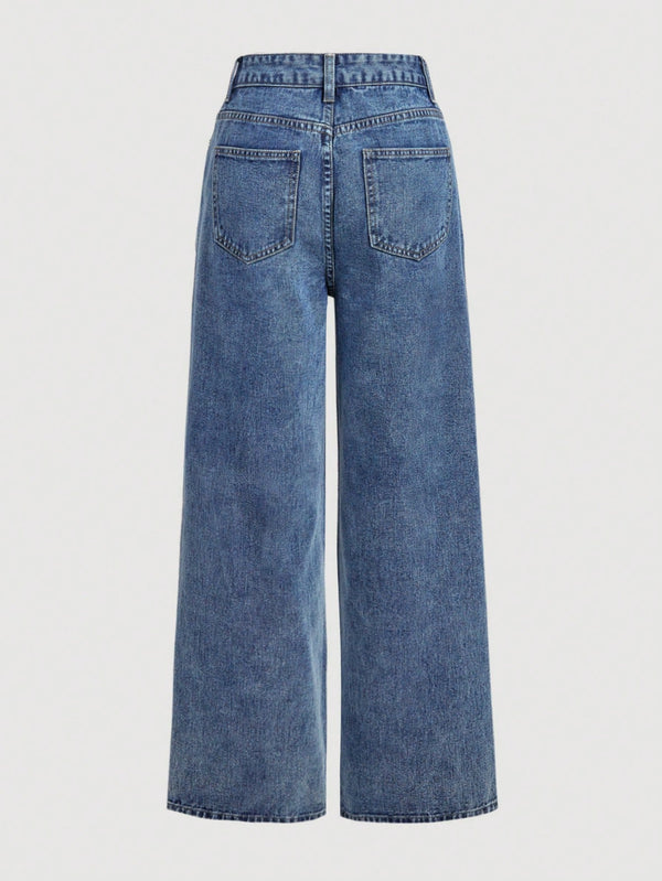 European and American Trade TK Bestselling Women's Pants, High-Waist Heavy-Duty Fashionable Rhinestone Design Long Jeans Women Jeans