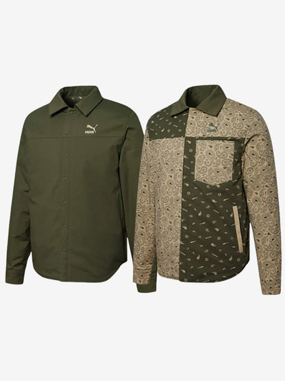 Puma official genuine new lapel reversible men's sportswear shirt jacket 534972-12