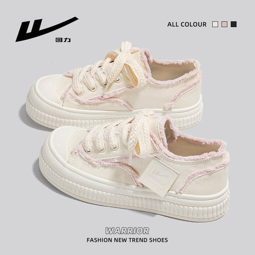 Pull-back raw edge board shoes creative spring and autumn platform beggar shoes Hong Kong style practical lace-up casual women's shoes thick sole casual