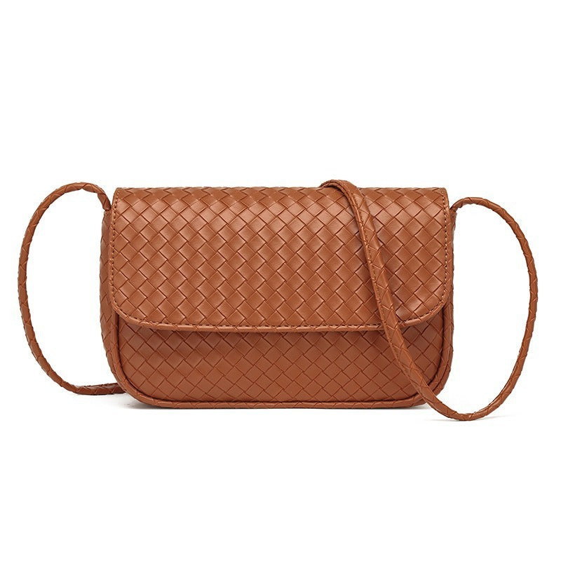 Cross-border manufacturer direct sales bag women's bag 2025 new fashion women's simple woven pattern casual shoulder crossbody bag