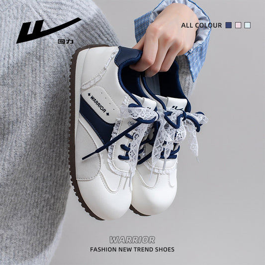 Huili fashion color-blocking casual moral training shoes autumn new versatile youthful and beautiful single shoes high-value student women's shoes
