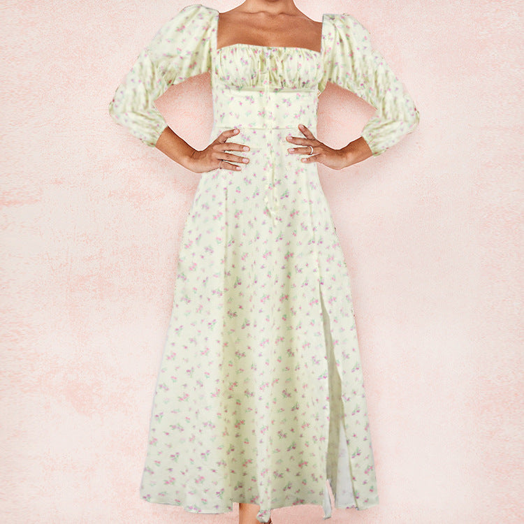 Estação independente da Amazon, roupas femininas europeias e americanas, estilo francês elegante retro, roupa com suspensórios, vestido feminino europeu e americano.