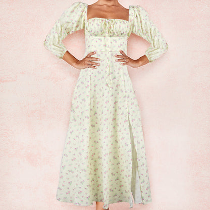 Estação independente da Amazon, roupas femininas europeias e americanas, estilo francês elegante retro, roupa com suspensórios, vestido feminino europeu e americano.