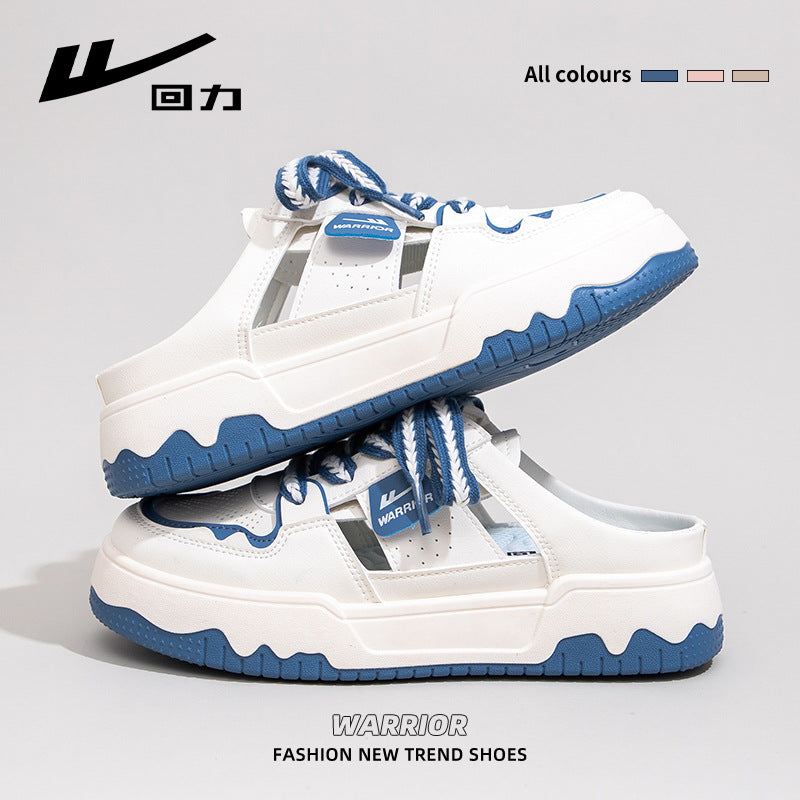 Pull-back toe half slippers women's summer wear 2026 new mesh shoes hollow breathable heelless platform shoes wholesale