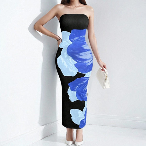 AliExpress' new European and American fashion in spring 2026 is fashionable and elegant, with a hip-hugging one-shoulder print dress