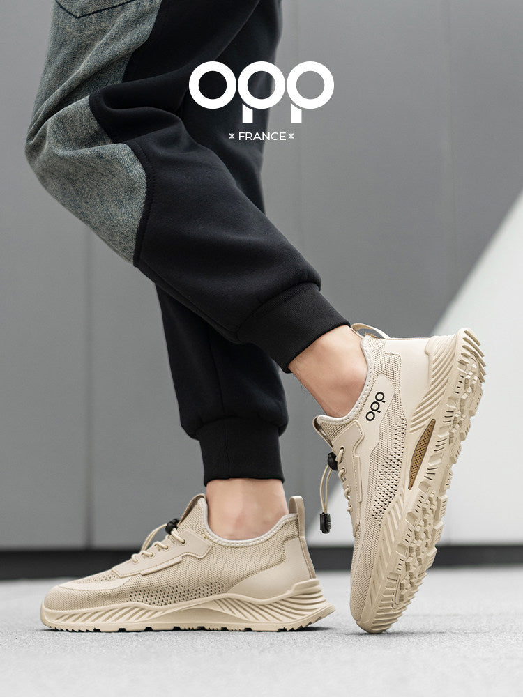 OPP mesh shoes men's shoes 2026 new spring breathable fly knit shoes men's casual sneakers outdoor running shoes