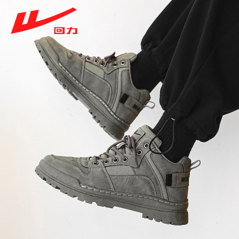 Warrior autumn workwear men's Martin boots, 2024 new bestseller, low-top British-style desert boots, yellow ankle boots