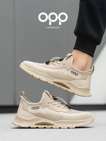 OPP mesh shoes men's shoes 2026 new spring breathable fly knit shoes men's casual sneakers outdoor running shoes