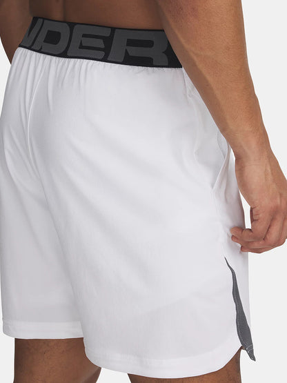 UA Under Armour 25 New Men's Athleisure Comfortable Breathable Versatile White Woven Shorts 1362289-100