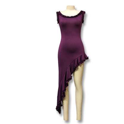 Foreign trade cross-border new European and American clothing sleeveless one-neck bandeau long skirt solid color temperament high-end slim dress