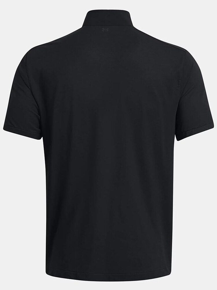 UA Under Armour Men's Short Sleeve Sports POLO Shirt 2025 Summer New Black Quick Drying T-Shirt 1385128-001