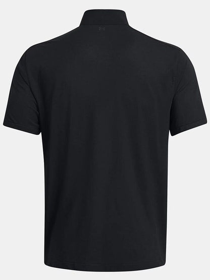 UA Under Armour Men's Short Sleeve Sports POLO Shirt 2025 Summer New Black Quick Drying T-Shirt 1385128-001