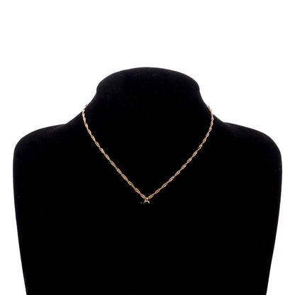 European and American cross-border jewelry acrylic color butterfly pendant necklace women's geometric simple hemp rope chain necklace
