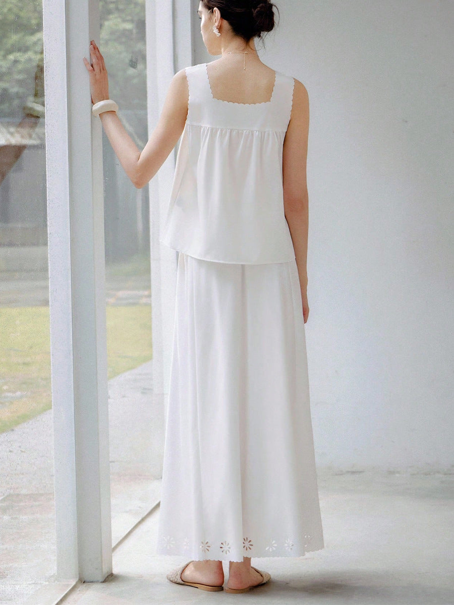 Conjunto Feminino 2 Peças Verão 2025 Saia + Top Floral Elegante