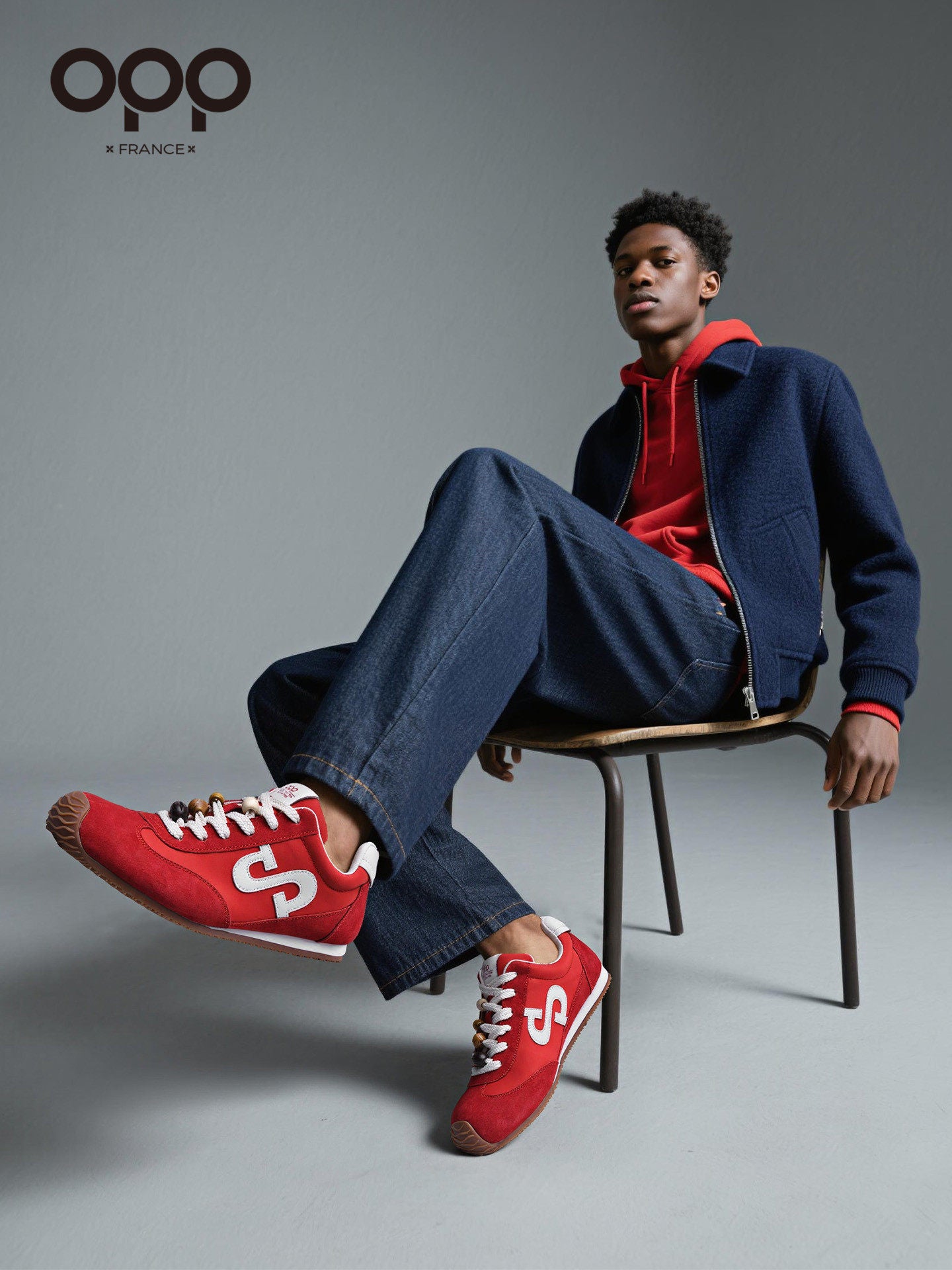 OPP Men's Shoes 2026 Spring New Natal Year Red Comfortable Forrest Gump Men's Shoes Non-Slip Versatile Men's Moral Training Shoes