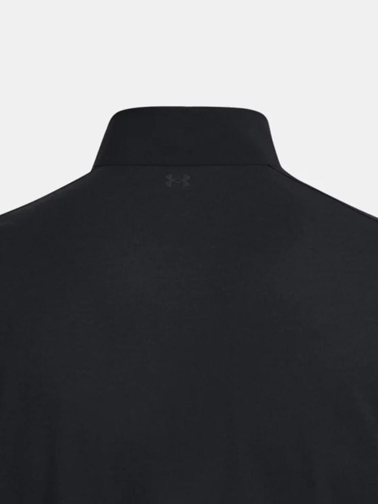 UA Under Armour Men's Short Sleeve Sports POLO Shirt 2025 Summer New Black Quick Drying T-Shirt 1385128-001