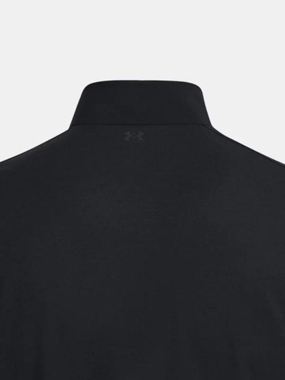 UA Under Armour Men's Short Sleeve Sports POLO Shirt 2025 Summer New Black Quick Drying T-Shirt 1385128-001