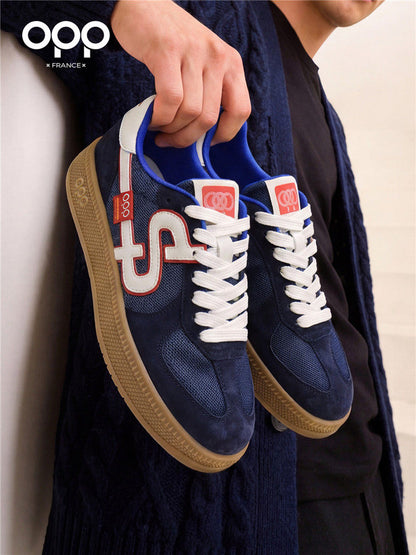 OPP men's shoes spring light luxury versatile niche red low-top commuting casual sports thick-soled retro moral training board shoes