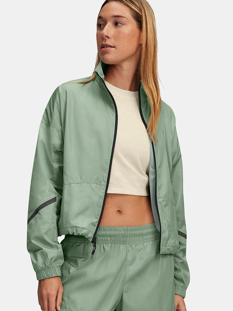 UA Under Armour Spring Summer 2025 Women's Outdoor Recreation Sports Loose Breathable Woven Jacket 1389677-348