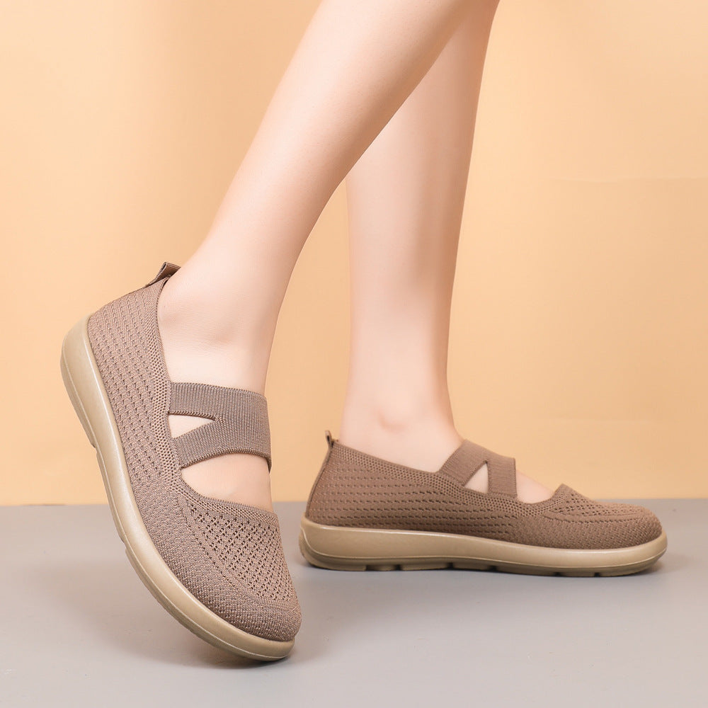 Old Beijing cloth shoes, women's versatile mother shoes, middle-aged and elderly soft soles, lightweight casual women's single shoes, cross-border wholesale