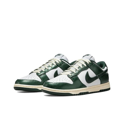 NIKE DUNK LOW women's retro trend athleisure low-top white and green board shoes DQ8580-100