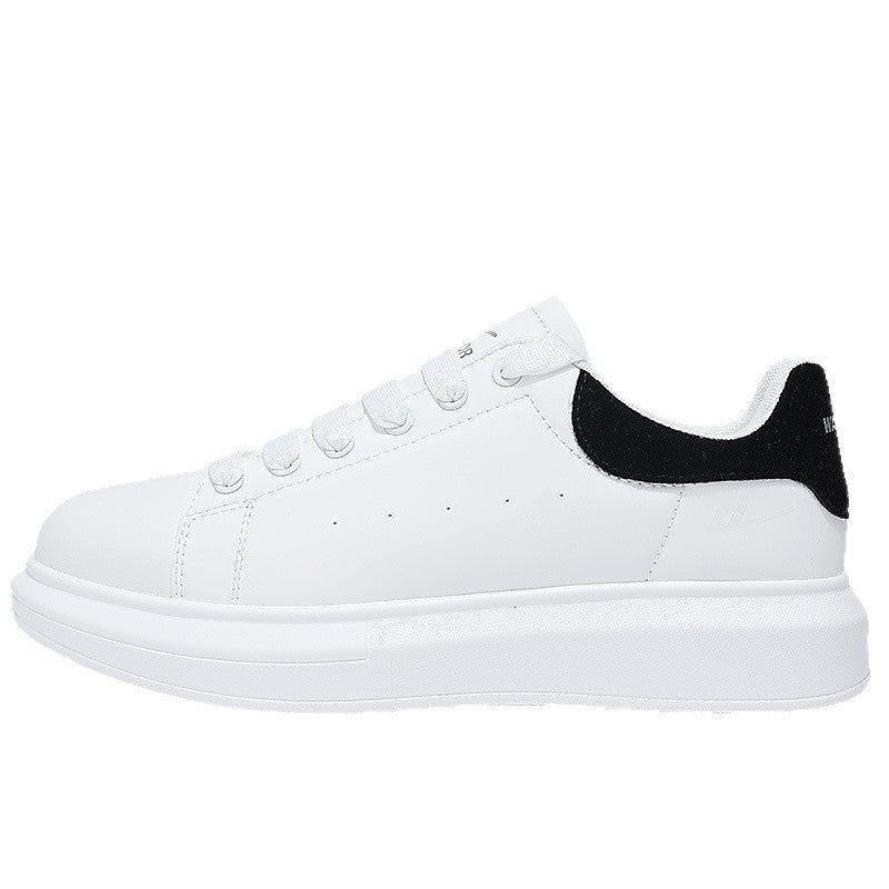 Breathable men's and women's thick-soled white shoes, casual comfortable board shoes, preppy style, light and popular single shoes wholesale