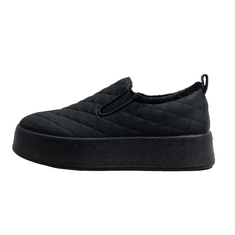 Pull-back solid color platform soles look tall and slim, women's board shoes are simple and versatile, one-foot pedals, casual shoes, pick up leaky clearance shoes