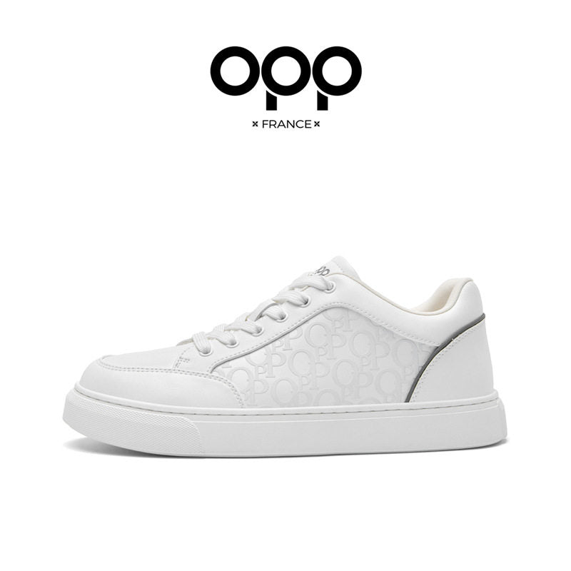 OPP men's shoes spring 2026 new light luxury high-end lightweight low-top casual sports versatile comfortable leather board shoes